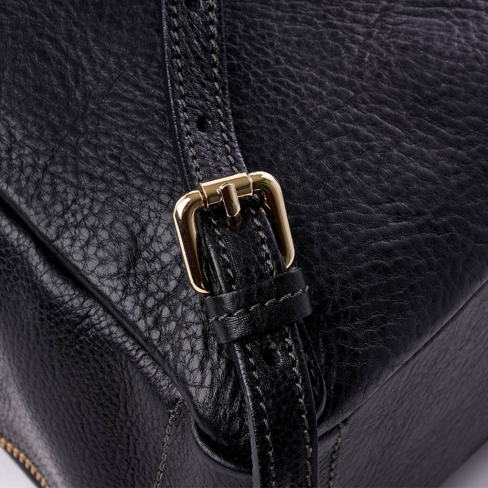 Black leather backpack Chiarugi by Original Tuscany Made in Italy