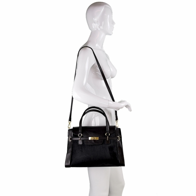 NILLA FUR DOUBLE - NERO CAVALLINO