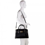 NILLA FUR DOUBLE - NERO CAVALLINO