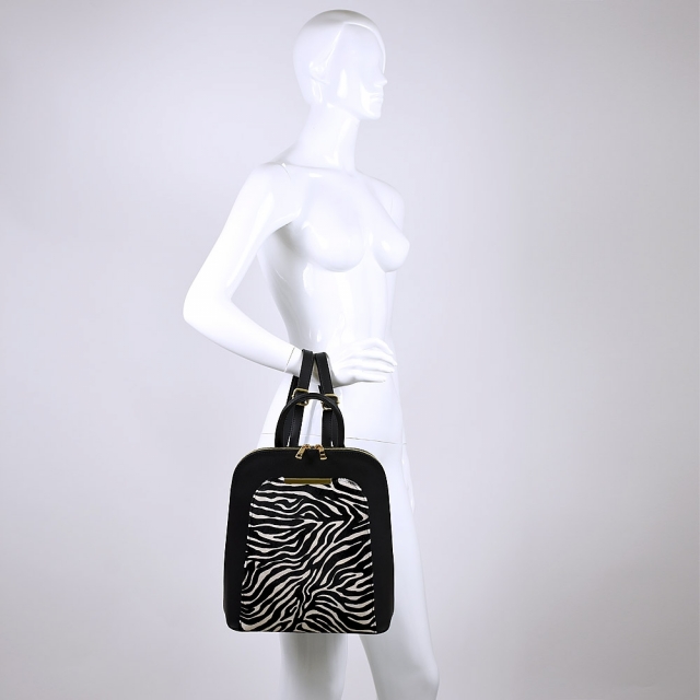 GIORGIA FUR - BLACK ZEBRAED