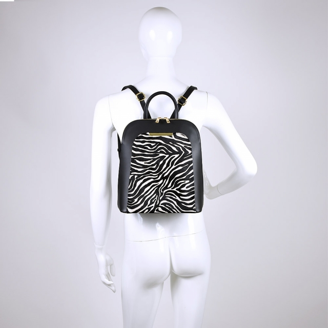 GIORGIA FUR - BLACK ZEBRAED