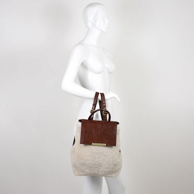 MARTA FUR - SHEARLING MARRONE CHIARO