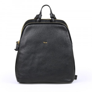 bruno rossi leather backpack Briefcase Black  Big Bag Two large interior zip pockets Bruno Rossi Italian Made Dark