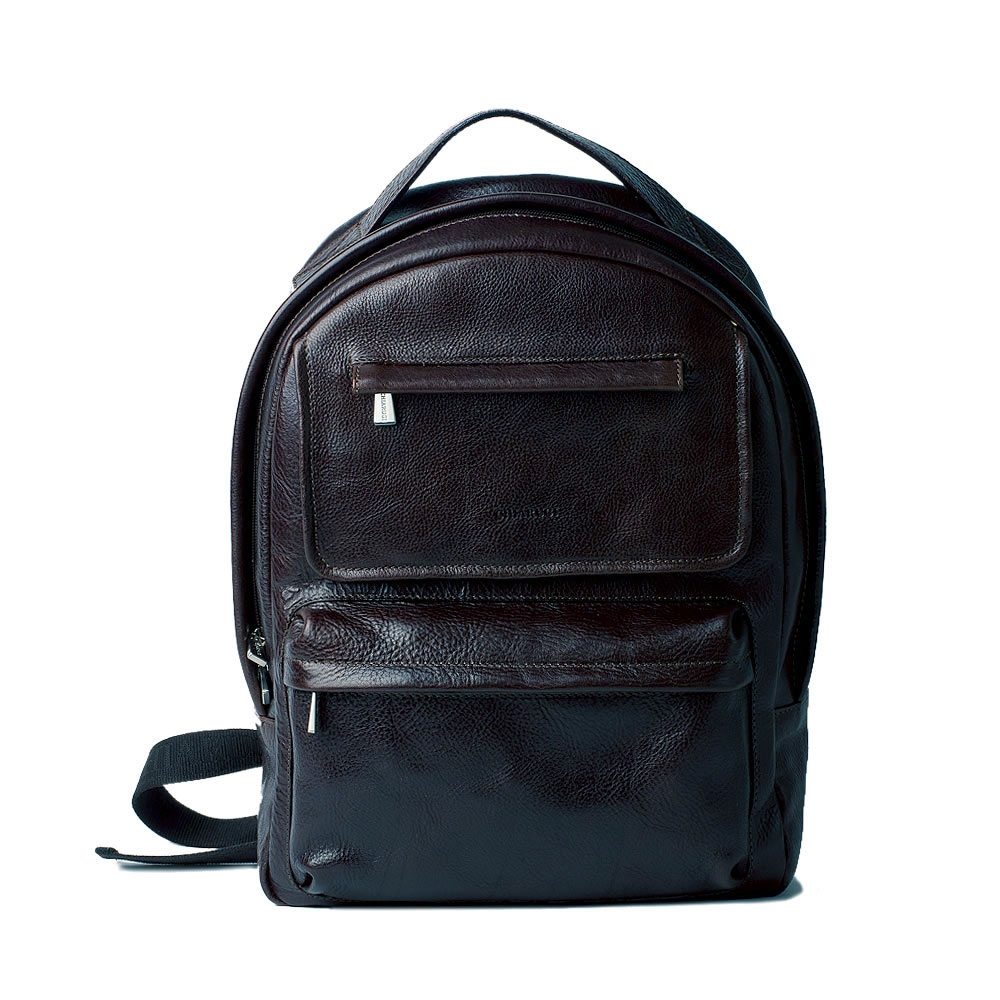 Man's full grain blue leather backpack Original Tuscany Made