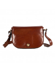 Luisa mini-bag brown leather Chiarugi by Original Tuscany Made in