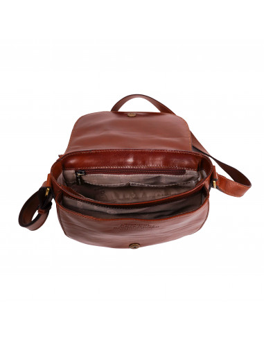 Luisa mini-bag brown leather Chiarugi by Original Tuscany Made in Italy