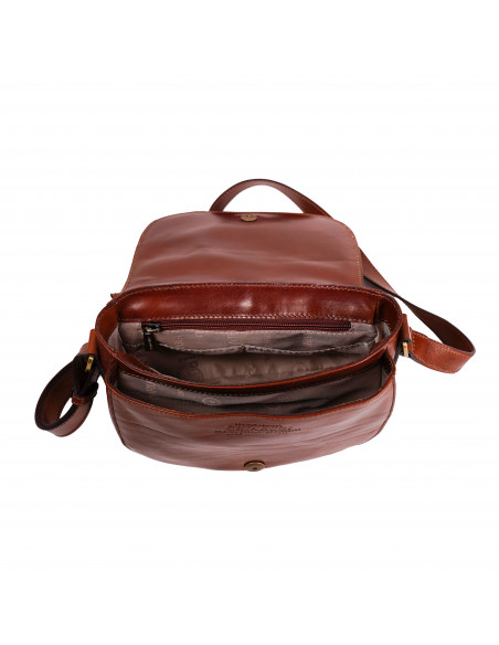 Luisa mini-bag brown leather Chiarugi by Original Tuscany Made in Italy