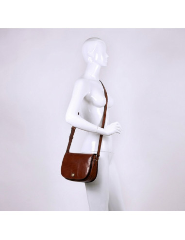 Luisa mini-bag brown leather Chiarugi by Original Tuscany Made in Italy
