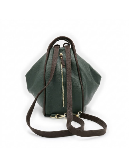 Borsa zainetto donna in pelle fiore Bruno Rossi by Original Tuscany, Flora, made in italy
