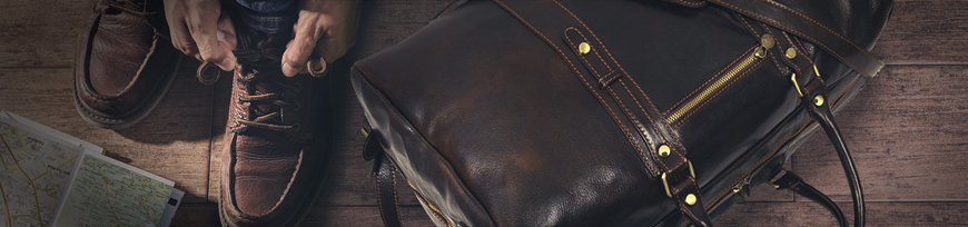 Travel leather bags