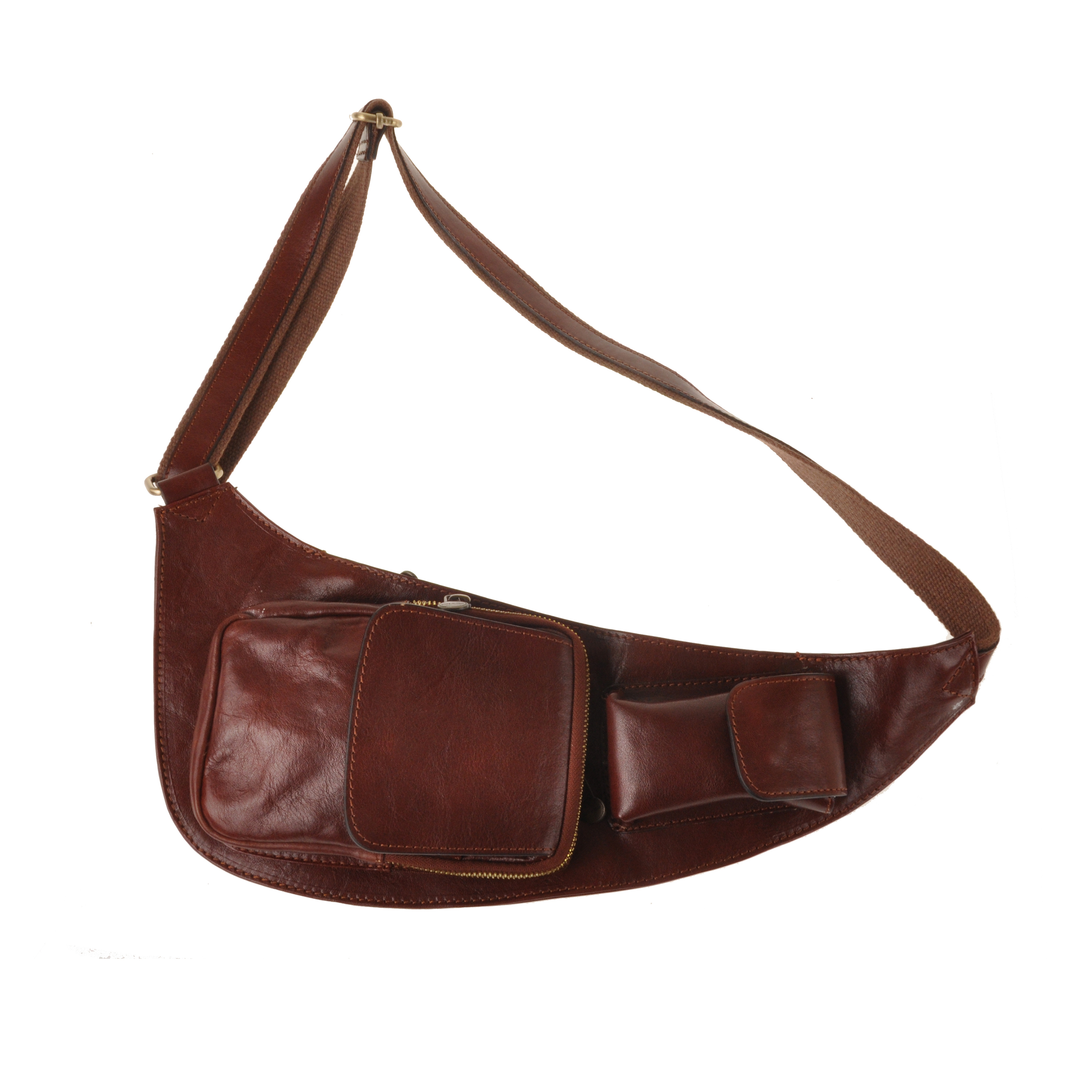Giglio men's brown sling bag casual elegant style