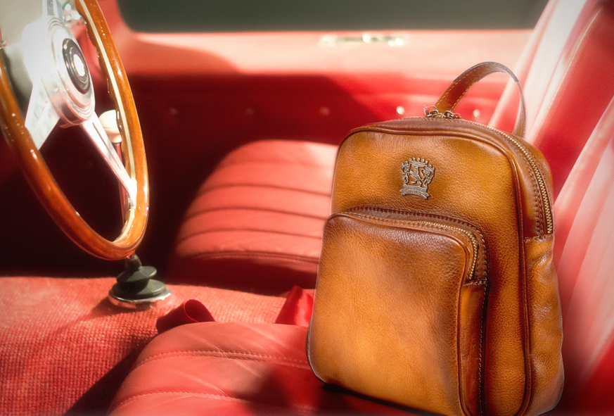 Spring hiking leather backpacks - outdoor backpacks handcrafted Tuscan